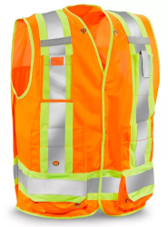 Class 2 Deluxe Hi-Vis Safety Vest - Orange (L/XL)